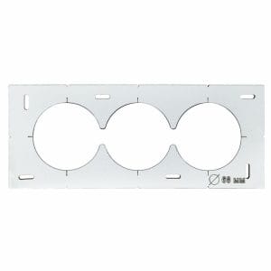 Szablon wzornik znacznik otworów pod instalacje elektryczne 3xØ68 SENDI noVa TEMPLATE