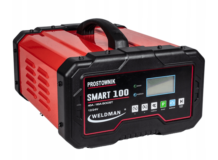 Prostownik inwerterowy WELDMAN SMART 100 z rozruchem 12/24 V 1 Prostownik inwerterowy WELDMAN SMART 100 z rozruchem 12/24 V
